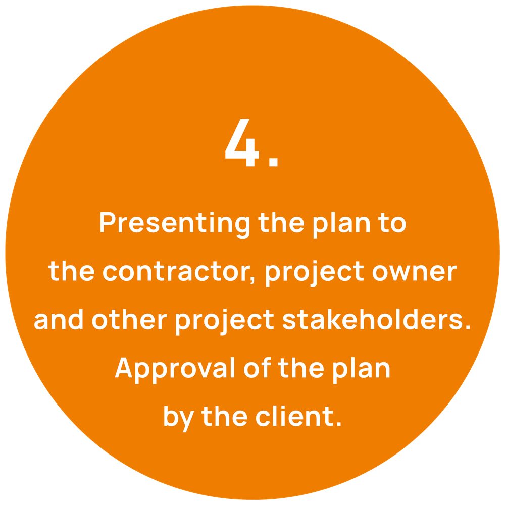 Step 4: presenting the plan to the contractor, project owner and other stakeholders for client approval