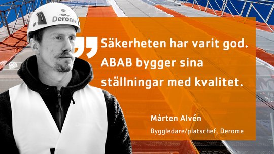 Öppningsbart väderskydd möjliggör effektivt volymmontage i Tegelbacken